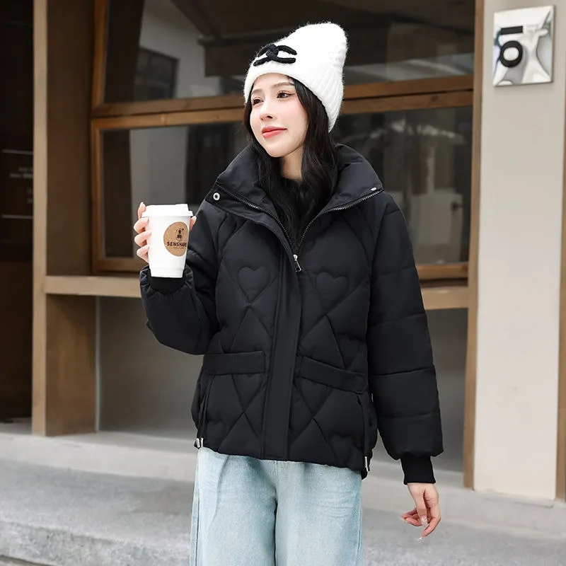 2023 New Women Down Cotton Coat Winter Jacket Short Parkas Loose Thick Outwear Leisure Time Given To Philandering Overcoat