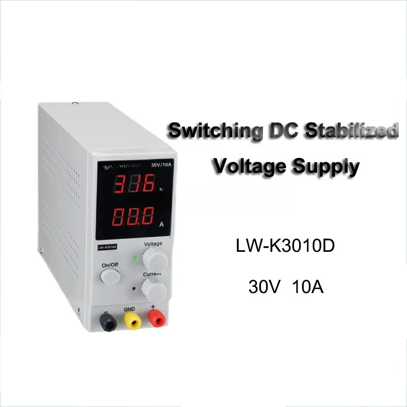 30V10A Mini Digital Switch DC Power Supply Adjustable High Precision Digital Display DC Power Switch Lab Power Supply LW-K3010D