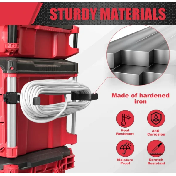 Space Optimized Cord Organizer Bracket Easy Install Aluminum Cable Holder for Electric Tools Cable Storage