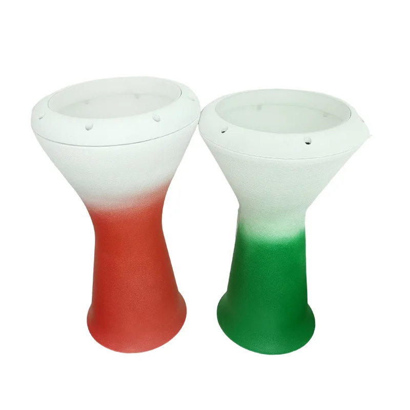 High Quality 8.5 Inch Red Arabic Middle Eastern Clap Drum with Metal & PVC Skin Brand Accompaniment Instrument