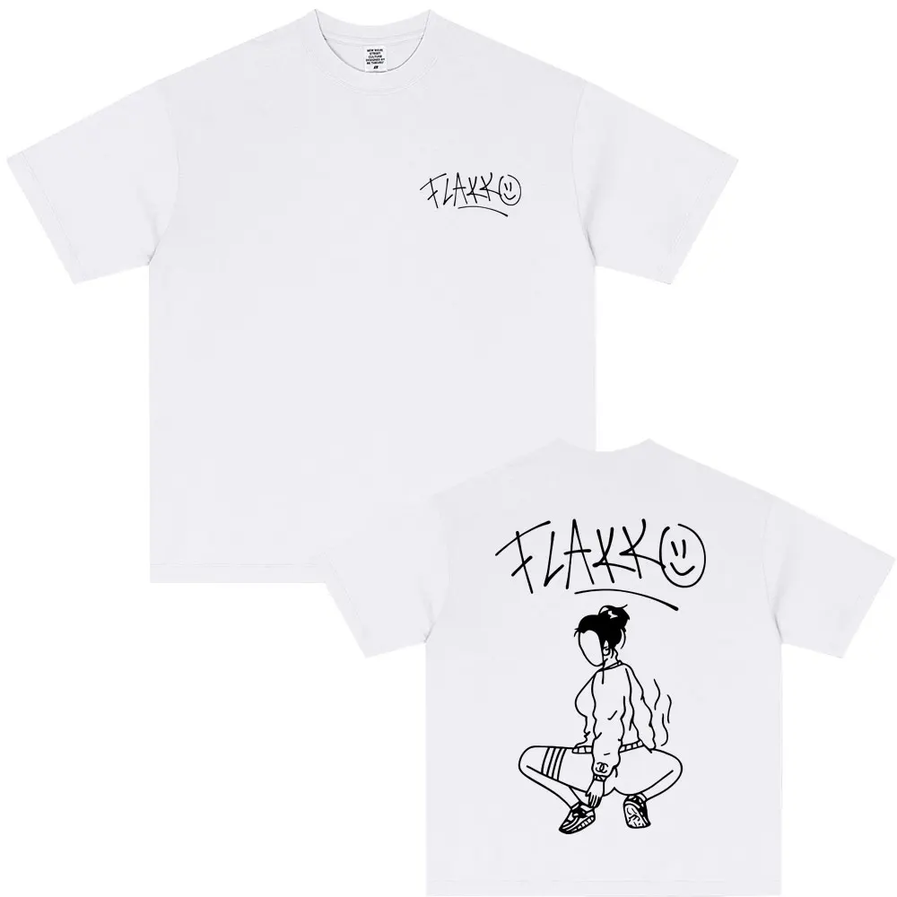 

Rapper Rels B Skinny Flakko Print T-shirt Men Women Hip Hop Oversized Street Crewneck T Shirt Men's High Quality Cotton T-shirts