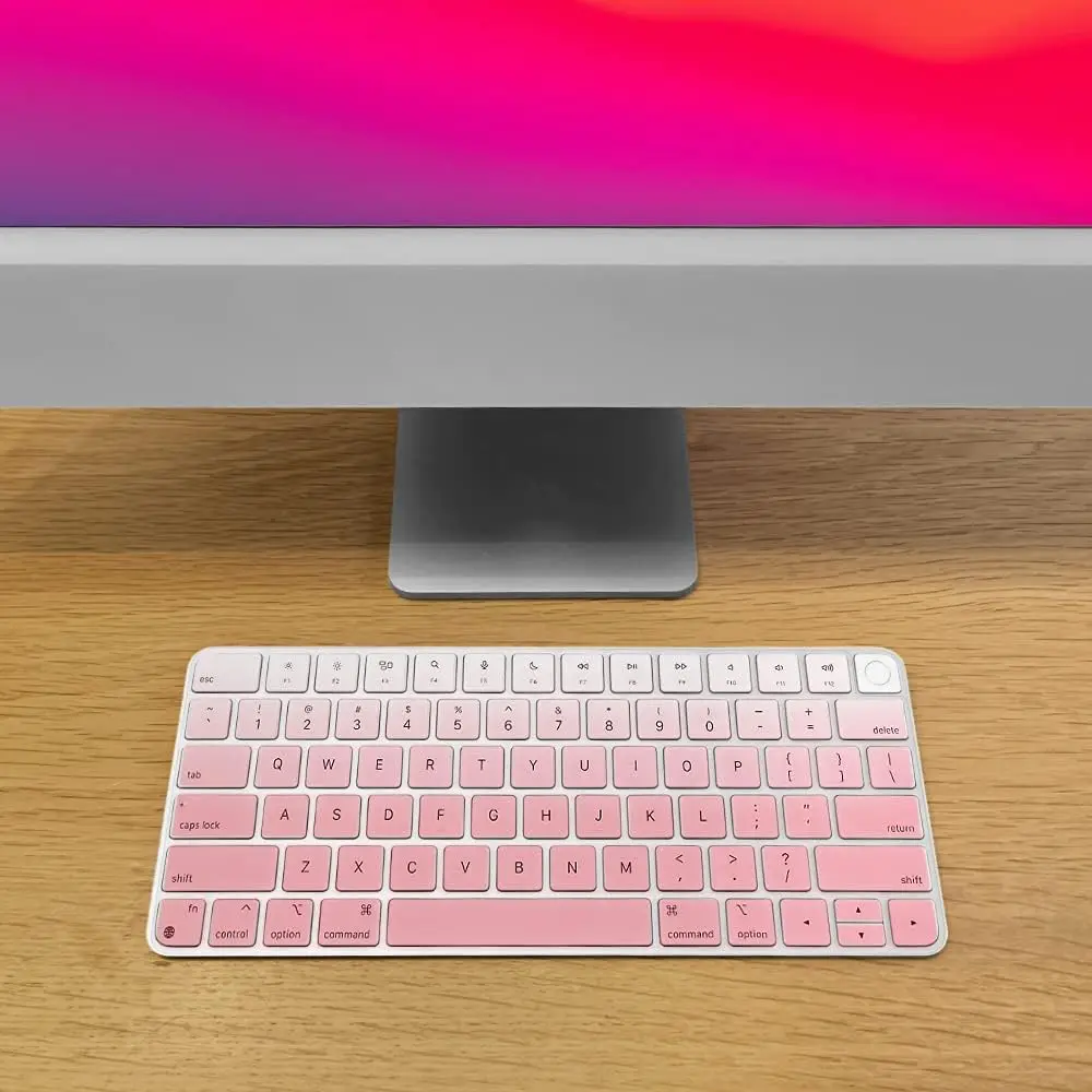 Keyboard Cover Skin for 2024-2021 Apple Magic Keyboard 3 with Touch ID A3118 A2449 Silicone Keyboard Protector for iMac 24''