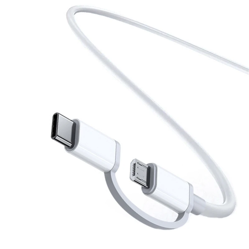 2 In 1 USB Data Sync Fast Charging Cable Micro USB Type C to USB Cable for Phone Dropship