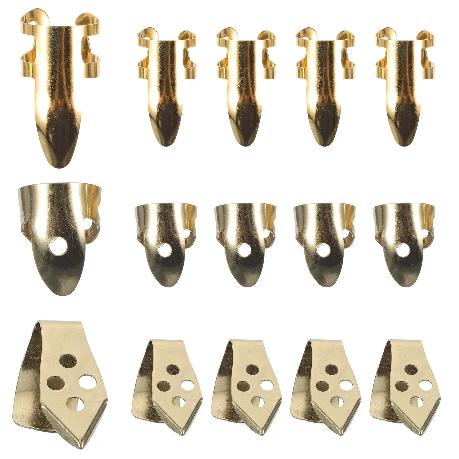 

20Pcs Guitar Finger Cots Thumb Picks Golden Metal Durable for Acoustic Banjo Electric Guitars Accessories Fits Most Adult