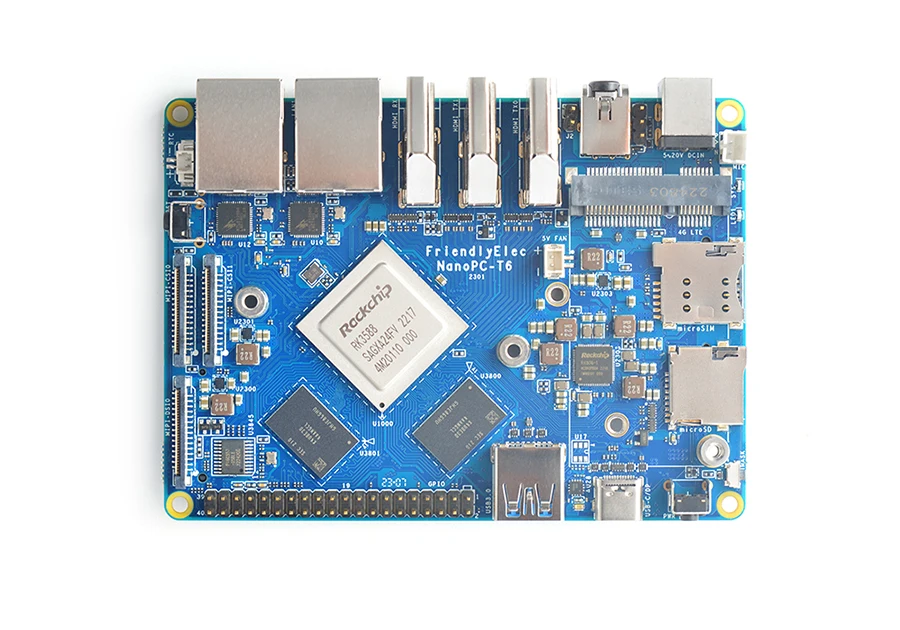 FriendlyElec NanoPC T6 LTS Development board Rockchip RK3588 Demo Board Cortex A76 6TOPs 16GB 256GB dual 2.5G port HDMI IN NVME