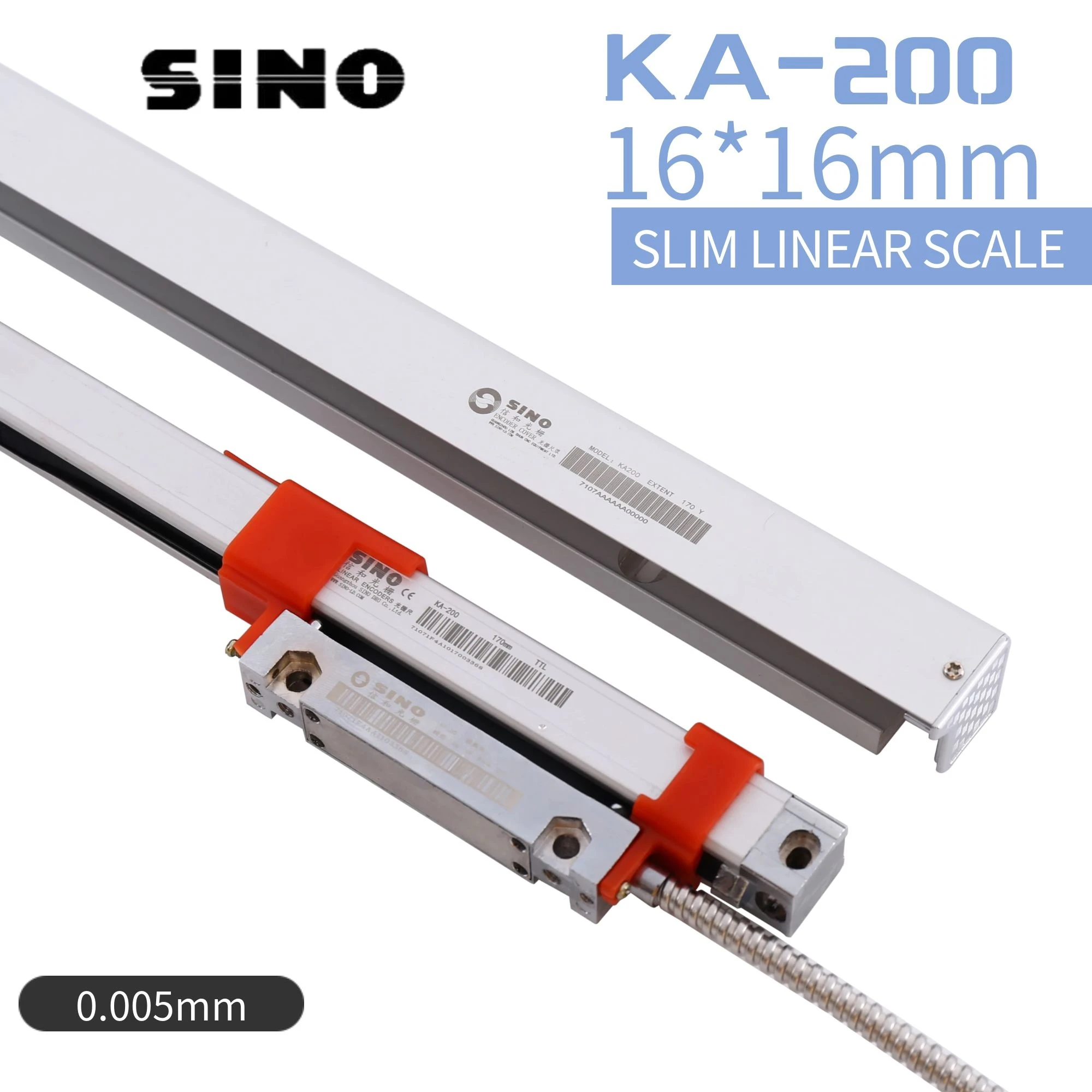 Escala Linear Magro de Dro para o Sino Linha Fina do Codificador Ótico Ka200 120 130 140 150 160 170 180 190 200 mm 0.005 mm Ttl 16×16 mm