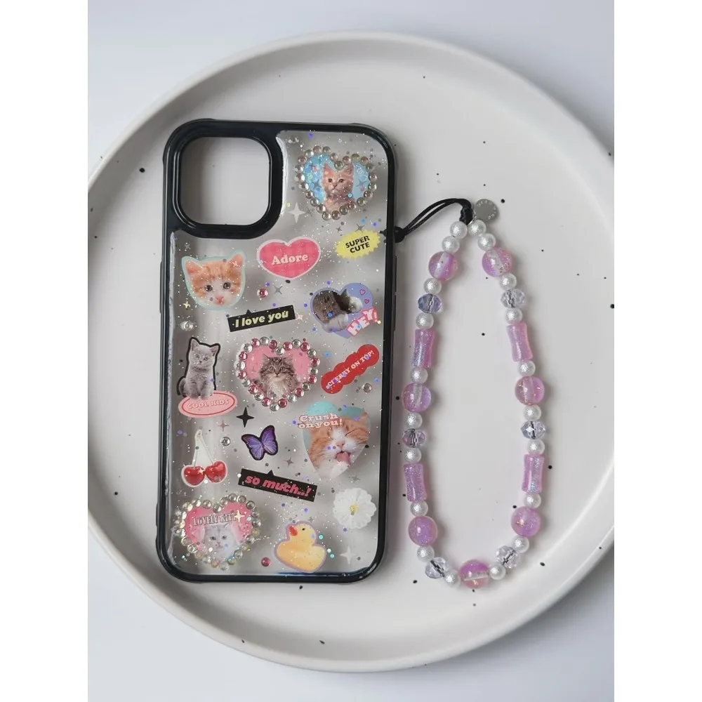 Drawwind سحر الهاتف مطرز السوار حزام العالمي الهاتف الخليوي الحبل لطيف سوار شريط للرسغ مطرز سلسلة سلسلة اليدوية أ