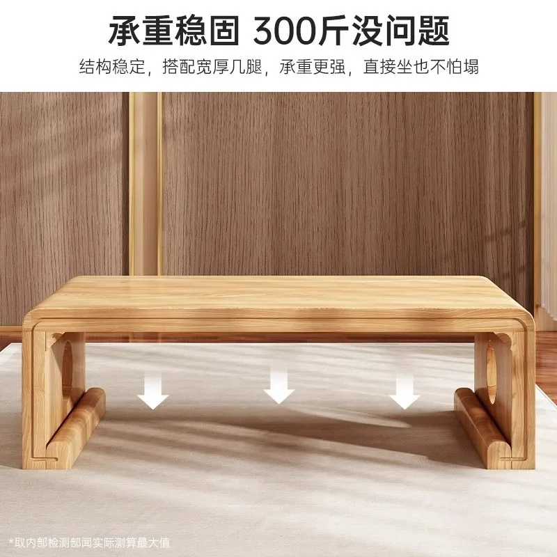 نافذة خليجية من الخشب الصلب، طاولة صغيرة بسيطة، شاي تاتامي ياباني، غرفة نوم كانغ، قهوة منخفضة