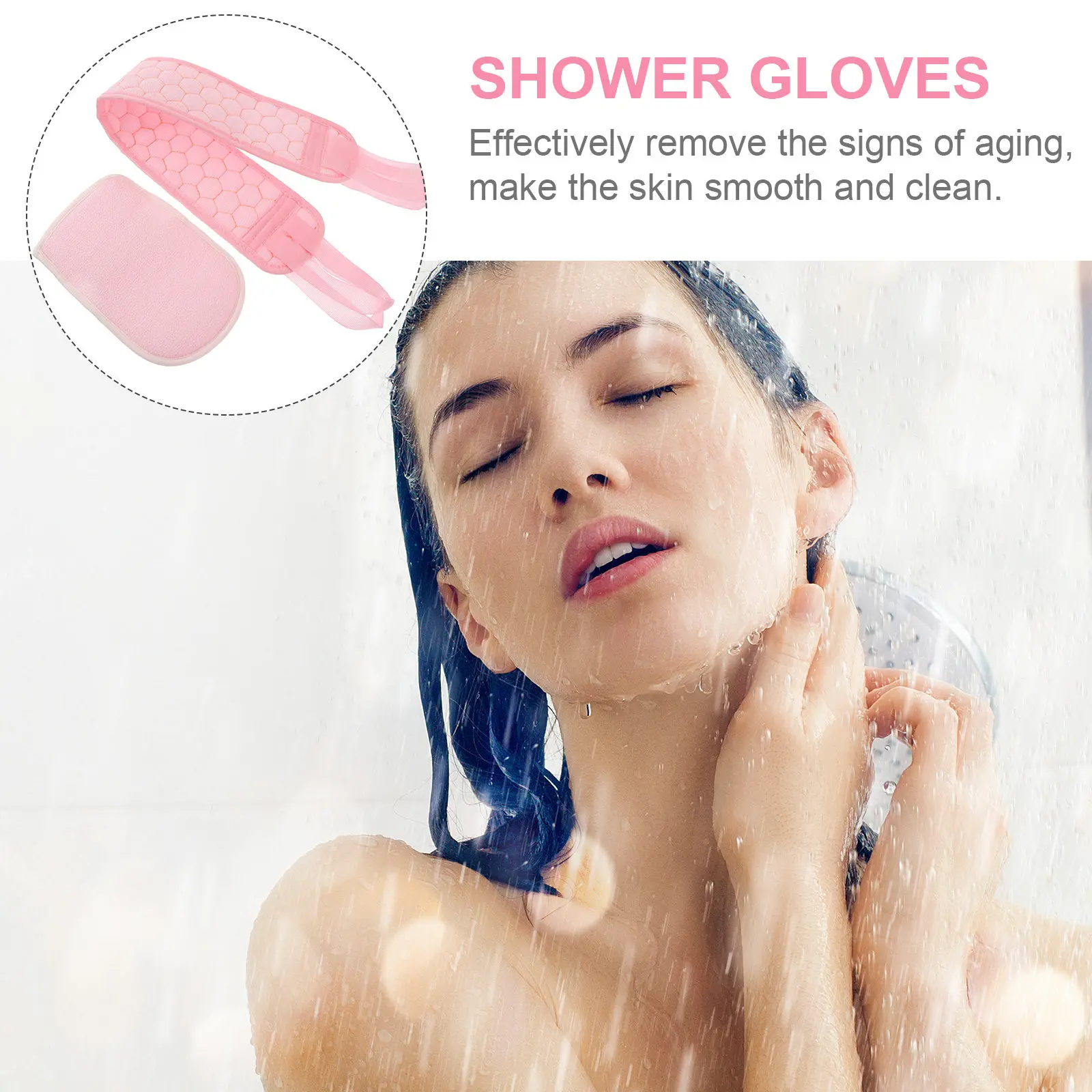 2Pcs Exfoliating Bath Strap and Body Brush Combo Creative Strip Design Back Scrubber Towel for Thorough Cleansing Relaxing