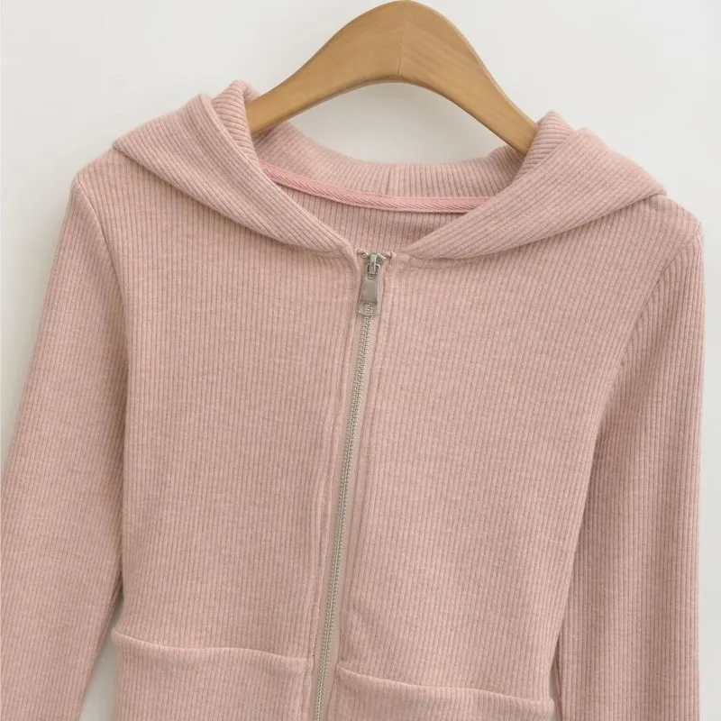 Top con cappuccio a vita alta con cuciture in vita Set da 2 pezzi Abbigliamento quotidiano 2025 Tuta casual da donna autunno Pantaloni svasati slim fit