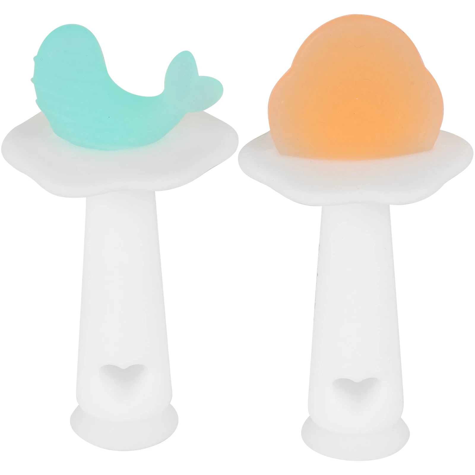 

2pcs Baby Teether Silicone Teething Newborn Chewy Biting Teeth Grinder Infant Teethers Sensory Chew Toddler
