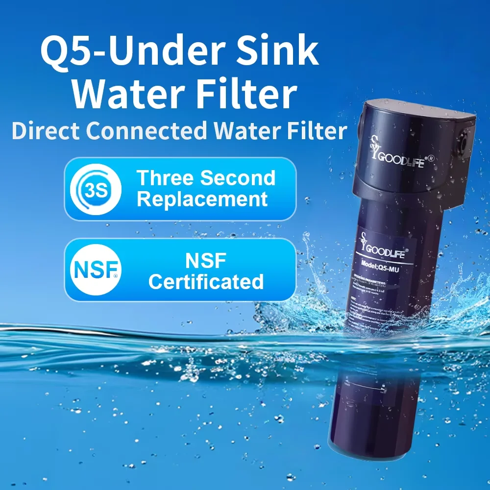 

SYGOODLIFE Under Sink Water Filter System,Reduce Chlorine,Baçtёria, Bad Taste & Odor,Preserve minerals. NSF/ANSI 42&53 Certifie