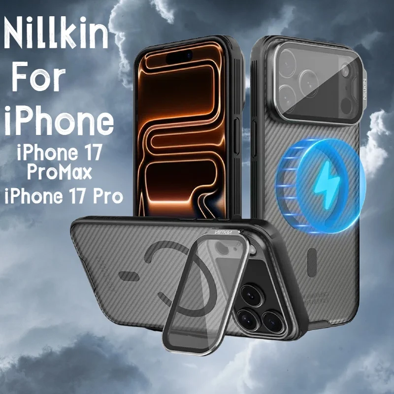 NILLKIN For iPhone 17 Pro Max Magsafe Case CamShield Prop With Lens Protection Magnetic Wireless Charging Cover For iPhone 17Pro