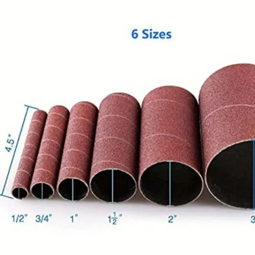 High Performance Sanding Bands Aluminum Oxide Abrasive Sleeves Stainless Steel Drum Kit Metal Surface Tool
