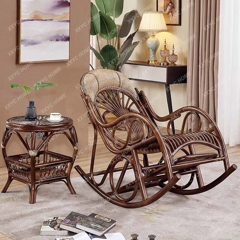 Relax Brown Living Room Chairs Cool Waterproof Comfy Ergonomic Nordic Chairs Rocking Lazy Mobile