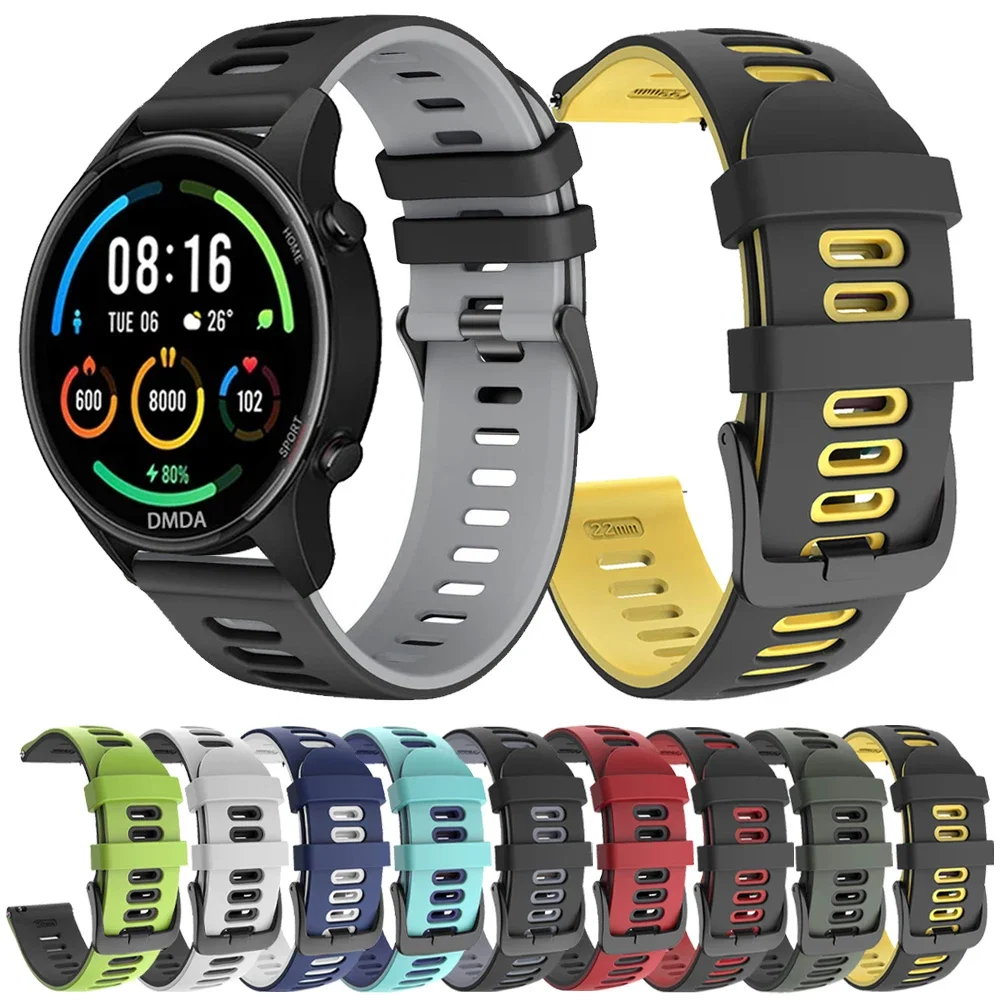

Мягкий силиконовый ремешок 22 мм для Xiaomi Mi Watch Color 2, ремешок для часов Xiaomi Watch S4 S3 S2 S1 Active/Mi Watch 2 Pro Sports Correa