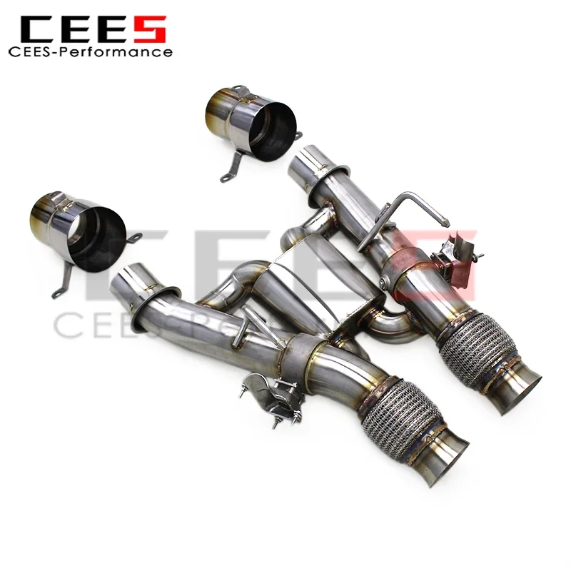 CEES Axle Catback Exhaust for 2021-2024 Mclaren Artura Exhaust Tips Escape with Valve Racing SS304 Exhaust Muffler