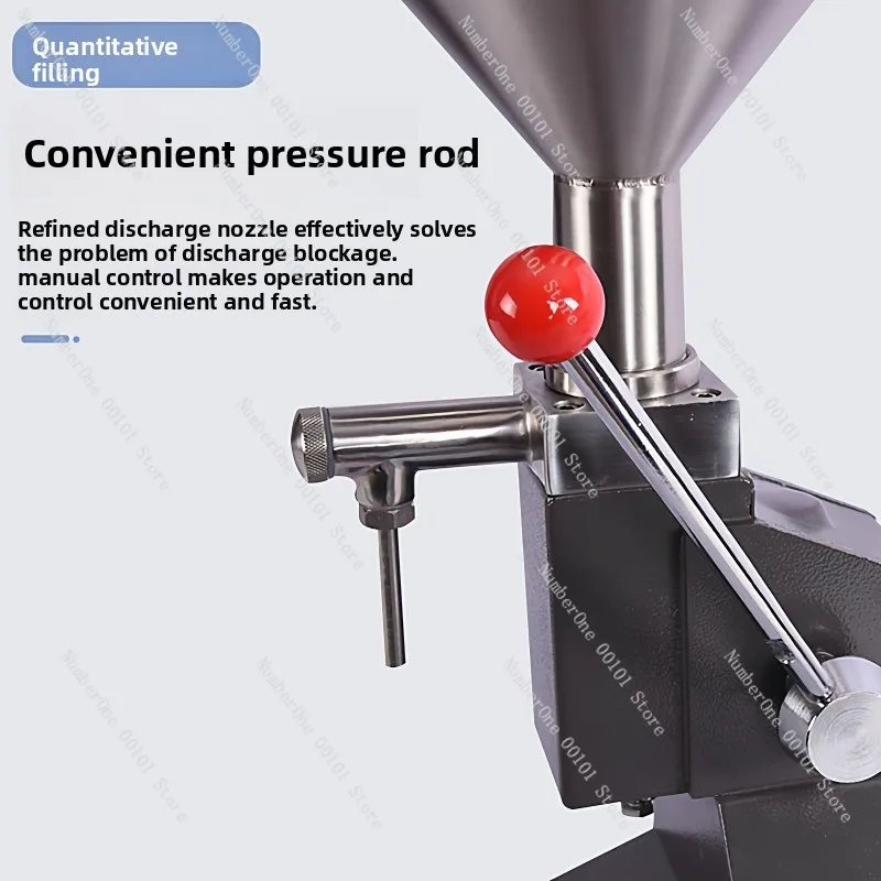 2026 hot sale SucceBuy A03 5-50ml/5-100ml Manual Liquid Filling Machine Paste Bottle Filler Adjustable with Hopper for Juice Sha