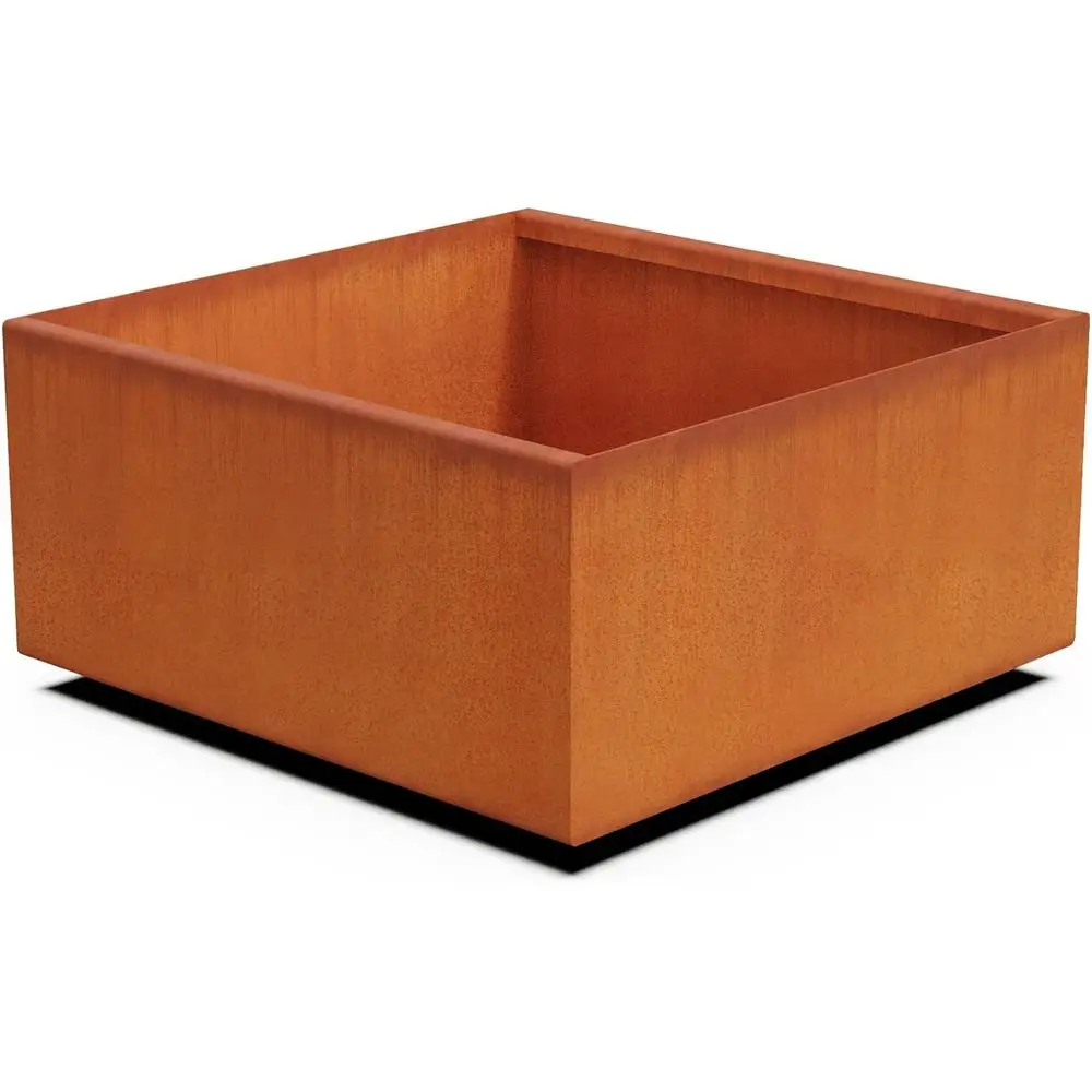 

24-Inch Square Low Profile Metal Planter - Perfect for Raised Garden Beds and Patios | Made in USA