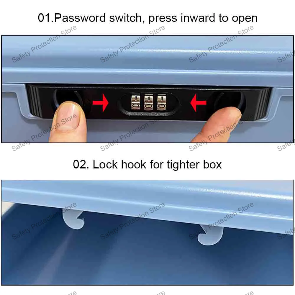 Imagem -06 - Senha Safe Box Documento de Passaporte de Jóias Privacidade Caixa de Armazenamento de Segurança Household Travel Office Case Organizador Bloqueio Carro