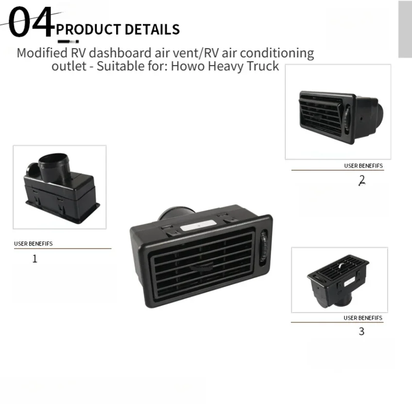 Air Conditioning Vent Replacement Car AC Ventilation Outlet ABS Plastic Construction Seamless Pipe Integration
