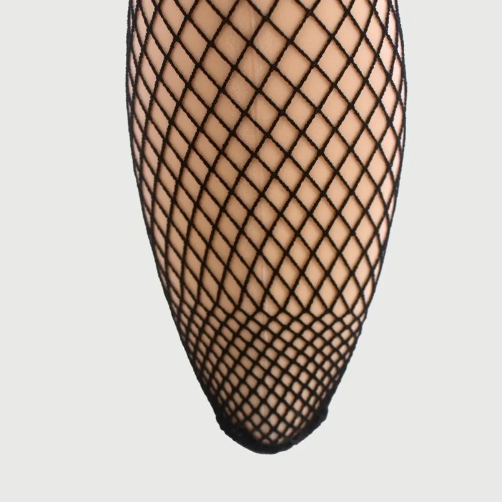 موضة مايكرو/متوسط/شبكة كبيرة مع القوس شبكة صيد السمك الجوارب عدم الانزلاق خمر شير الجوارب قصيرة طول تنفس الكاحل الجوارب الفتيات ارتداء