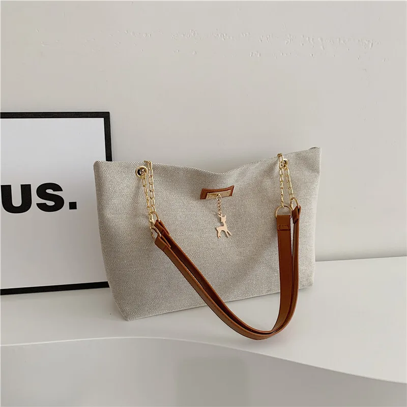 

Commuting Texture Chain Shoulder 2024 Summer New Versatile Underarm Tote Bag For Women