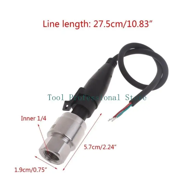 57QF 1/4NPT Pressure Transducer SenderSensor 15/30/80/100/150/200/300/500/750/1000PSI For OilFuel Water