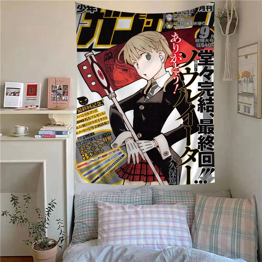 VIKAMA Soul Eater Group Manga Tapestry Wall Hanging, 6 Assorted Designs, Wall Decor for Bedroom Living Room