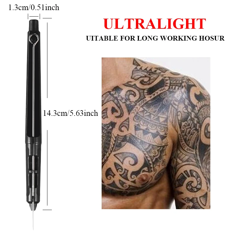 1 Set Hand Poke Pen and Stick Tool Tattoo Needle Holder Tattoo Ink Cup Pigment Glover Bandage Kit Beginners Practice Pen