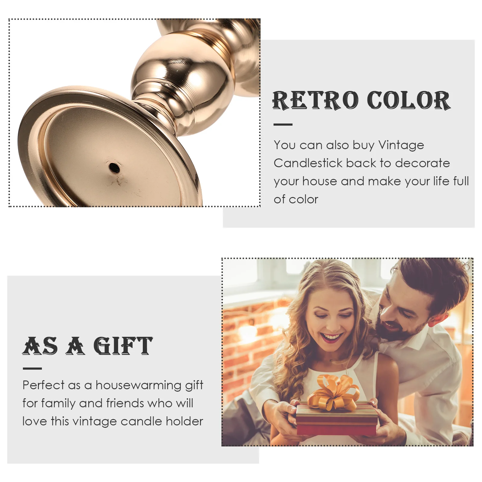 2 قطعة حامل الحديد المطاوع الرجعية خمر نمط الشمعدان لحفل عشاء رومانسي ديكور المنزل حامل سطح المكتب #2