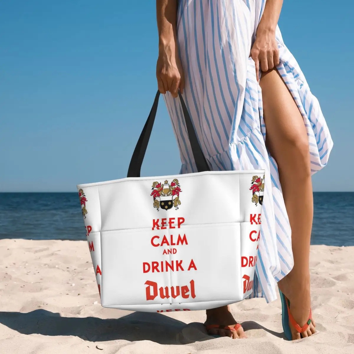 Custom Duvels Logo Beach Tote Bag Sport Gym Yoga Duffle Large Tote Bag Women Travel Bag Fitness bag