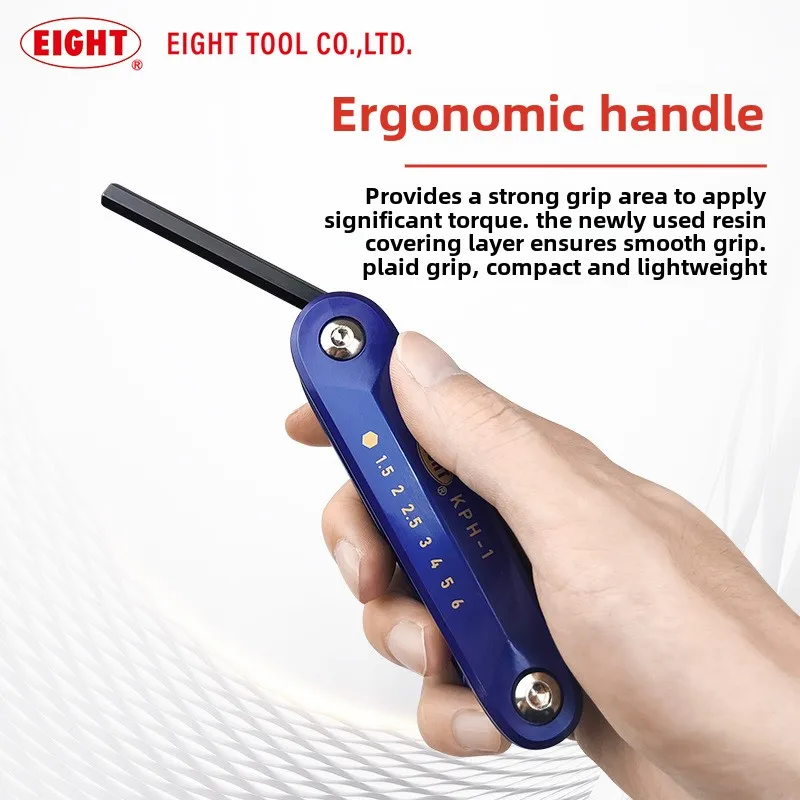 اليابانية بولي ثمانية للطي عرافة مفتاح مجموعة KPH-1 جيب صغير عرافة مفك متري كيت