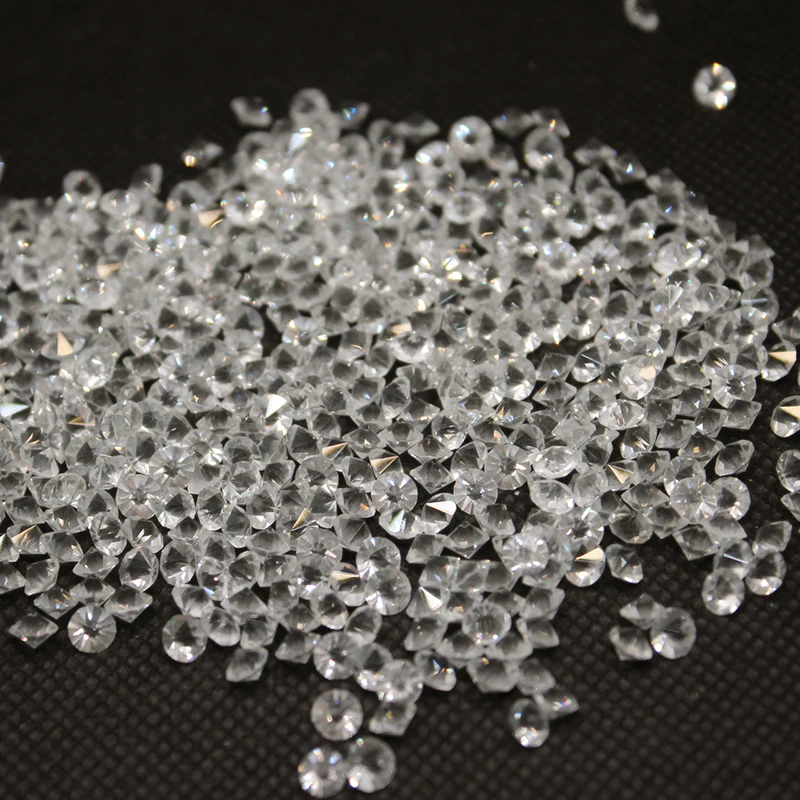 Transparent Naked White SS4-SS38 Glitter Glass Non-hotfix Double Pointed Back Diamante Stones for DIY Garment & Handbag Decor