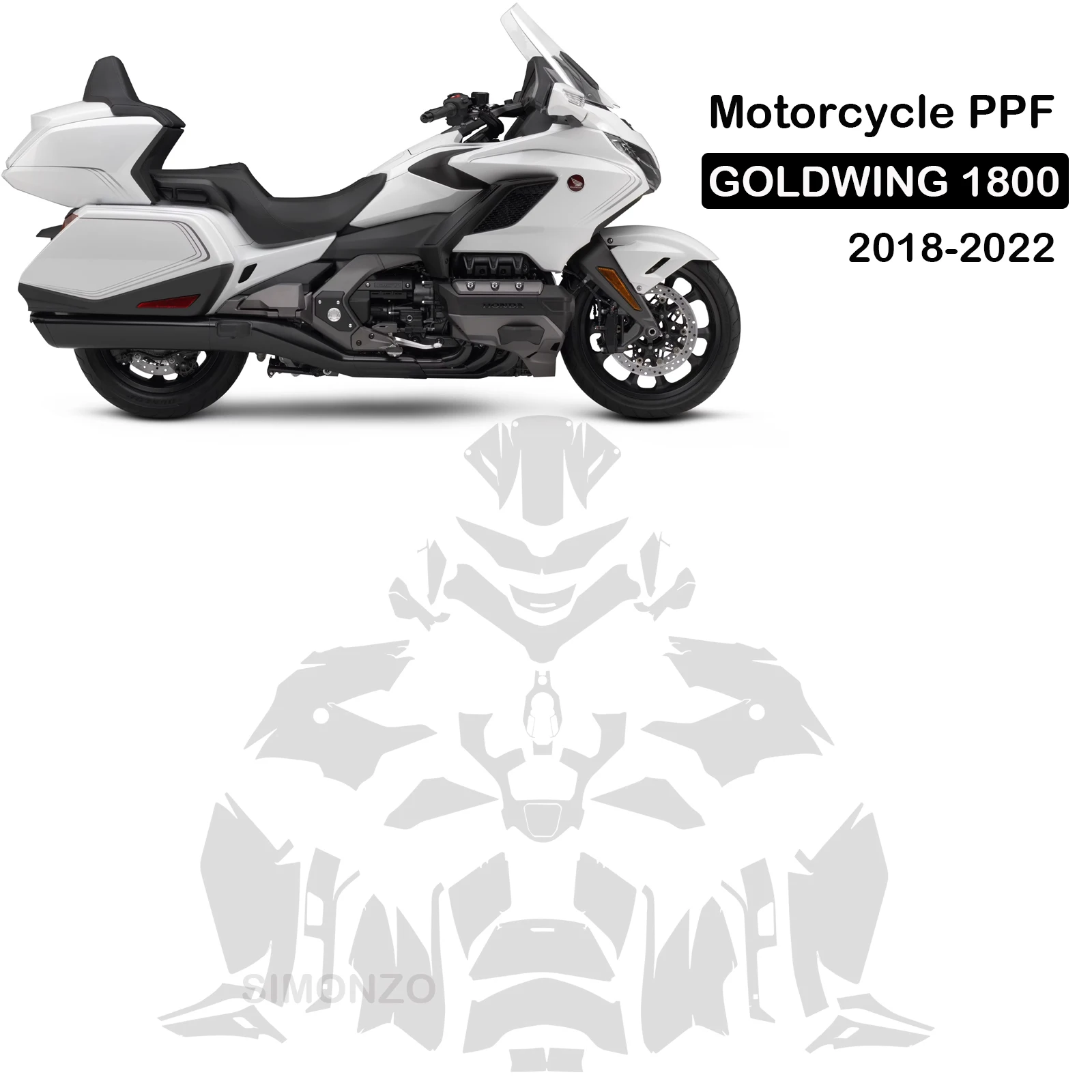 

Fits GL1800 PPF For HONDA Goldwing GL 1800 Special Real TPU Fairing Protection Anti -Scratch Protective Film 2018-2022