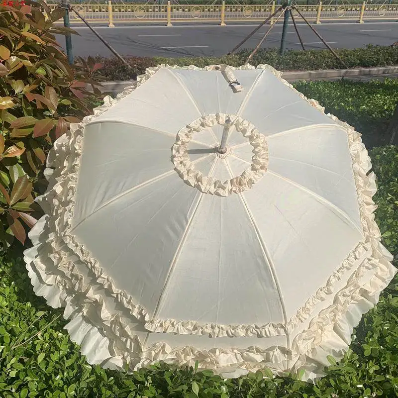 

Кружевной зонт в стиле Лолиты, женский солнцезащитный зонт с длинной ручкой, водонепроницаемый, непромокаемый, настраиваемый, милый свадебный зонт для домашнего использования своими руками
