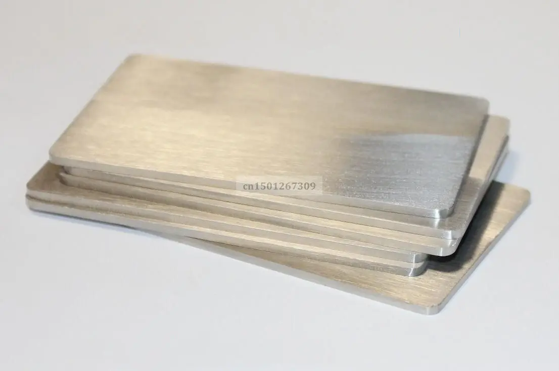 Thick 2mm Stainless Steel Business Card Heavy Duty Metal Plate Size 85*53mm Double Sided Matte Finish