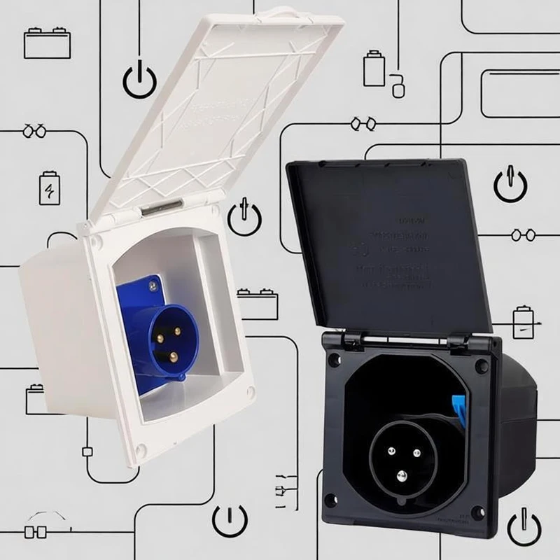 

Универсальная встраиваемая розетка RVs 230В 16А, влагозащищенная, для подключения к электросети, для караванов, автодомов, прицепов и трейлеров