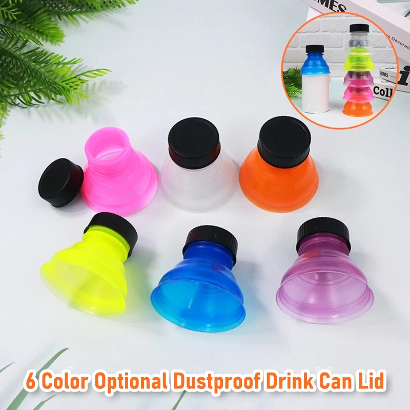 1/6Pcs Reusable Plastic Beer Water Dispenser Lid Protector Caps Cover Bottle Top Soda Saver Can Cap Fashion Accessories