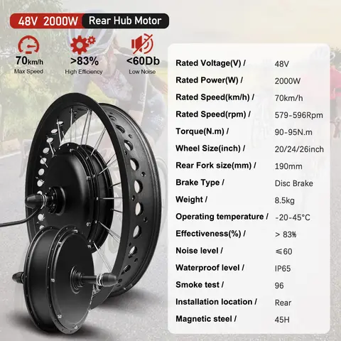 10 best sales elcykelkonverteringskit 2000w - №4