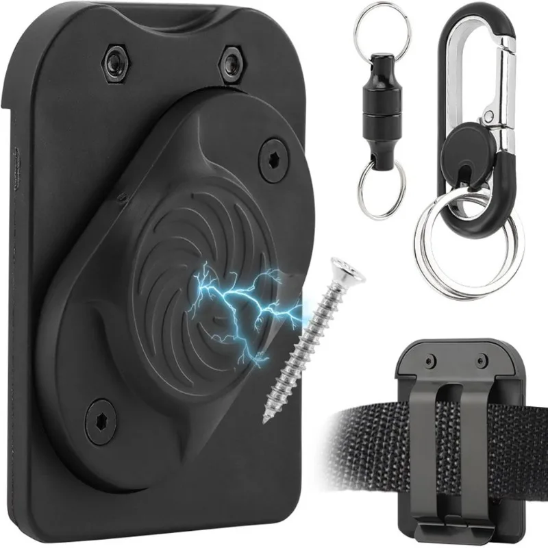 

Набор из 2-х прочных магнитных держателей для инструментов с мощным магнитом и кольцом для ключей, магнитный зажим-кобура для переноски инструментов в движении