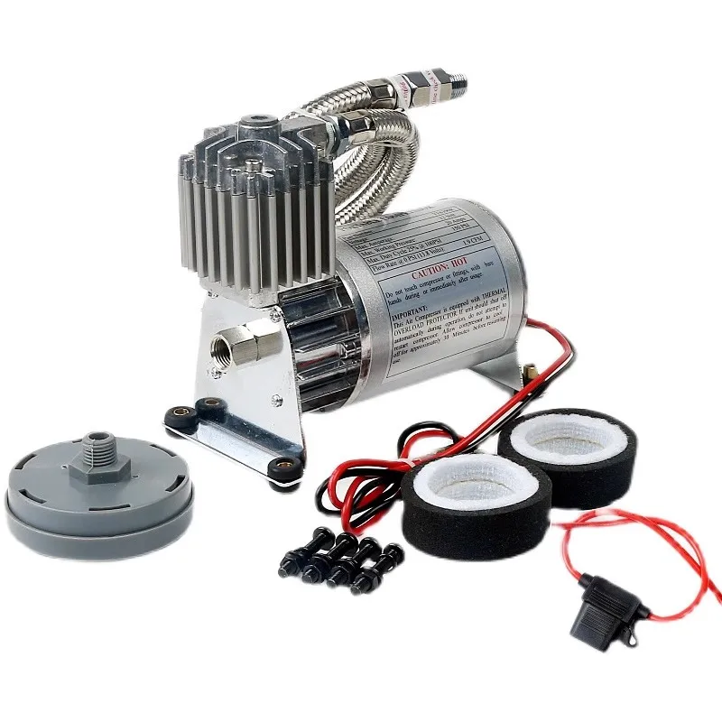 

Modified stainless steel suspension motor for 12V vehicles on-board inflation pump air horn compressor oil free air compressor