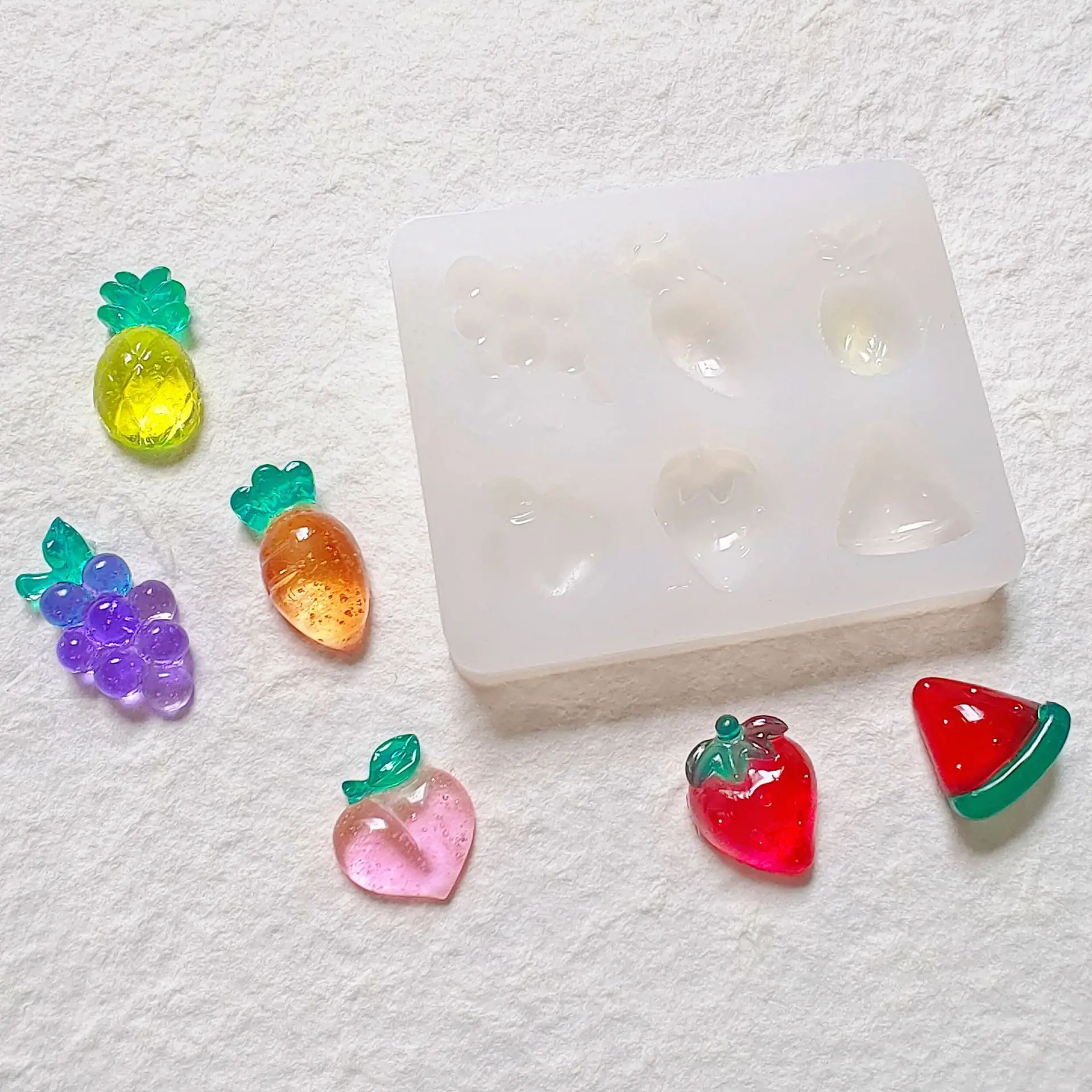 Wave Gem Epoxy Resin Mold Cute Fruit Silicone Mold DIY Hairpin Earrings Wave Mould