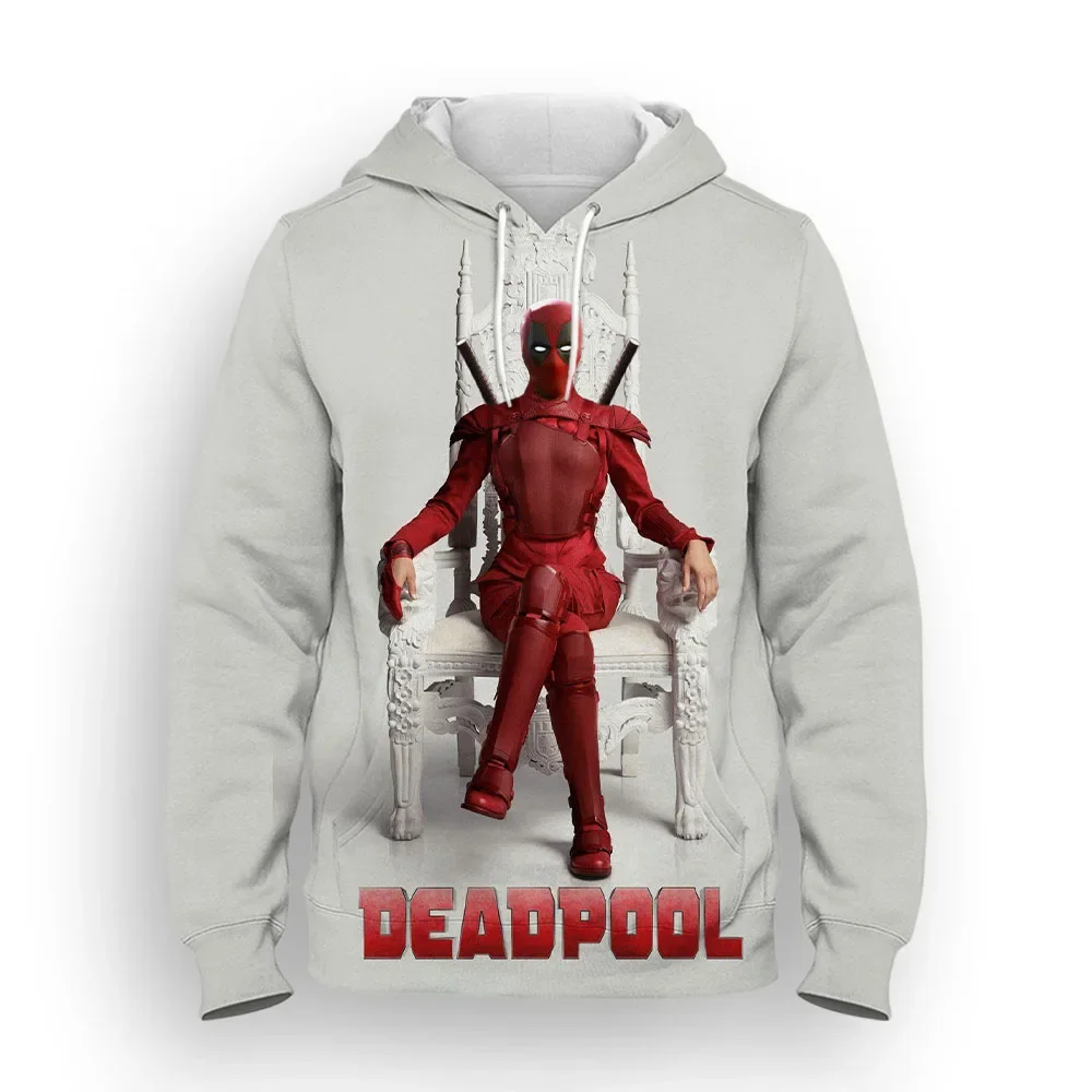 Miniso Hoodies Deadpool Movie 3D Print Streetwear Men Women Fashion Oversized Sweatshirts Hoodie Kids Pullover Tracksuit