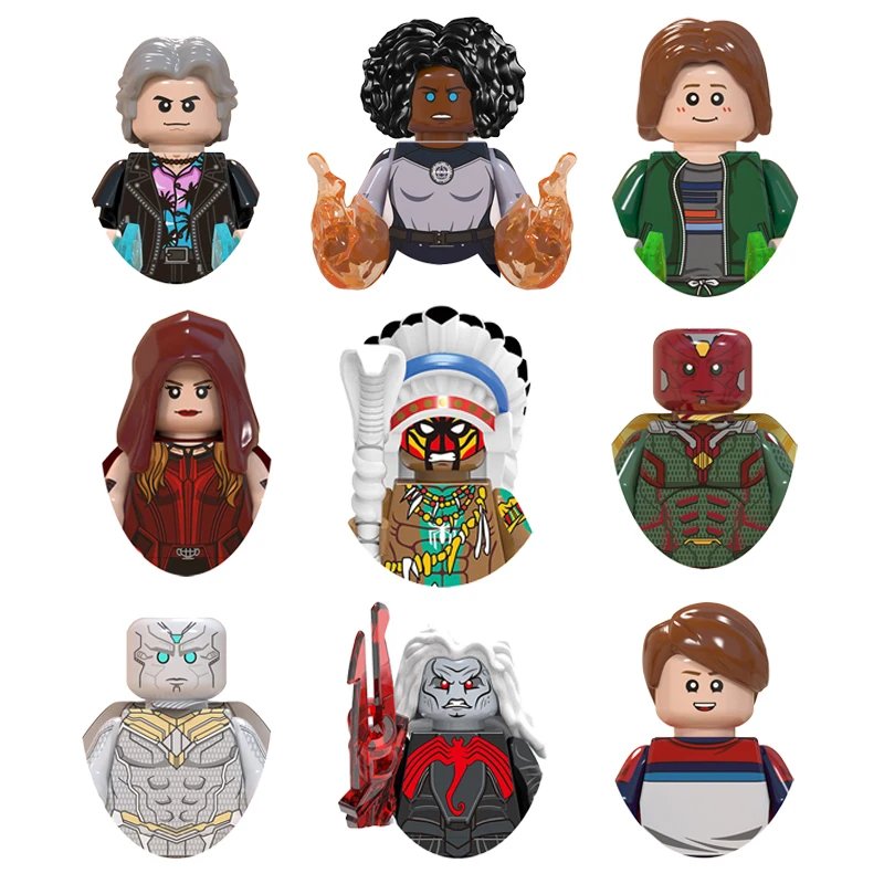 MARVEL Legends Toys Bricks T01-T16 For Gifts Vision Building Blocks Mini Action Figures Toys Children