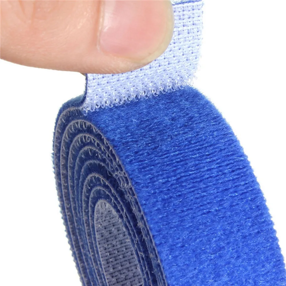 1M Reusable Hook and Loop Cable Straps Nylon Fastening Tape for Cable Management Wire Organizer Home Office School Electronics
