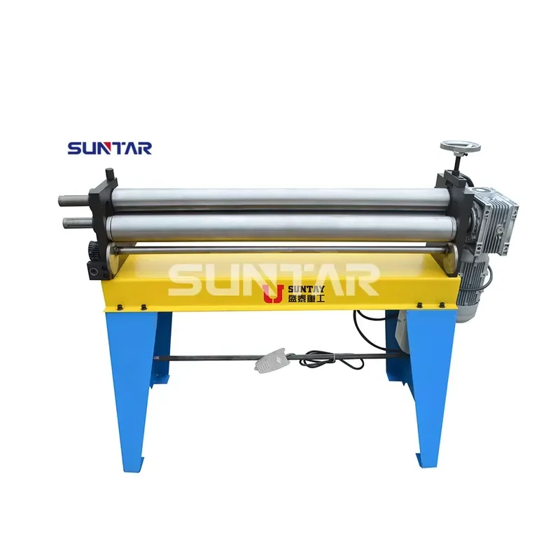 3 Roll Metal Sheet Rolling Bender Small Aluminum and Iron Plate Bending Former Machine for Duct Making