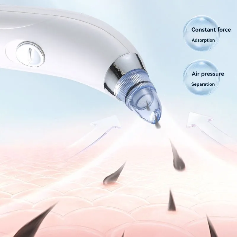 【PLAISIR】조절 가능한 모공 클렌징 기기-전기 뷰티 디바이스-모공 클리너-듀얼 스피드 블랙헤드 제거기
