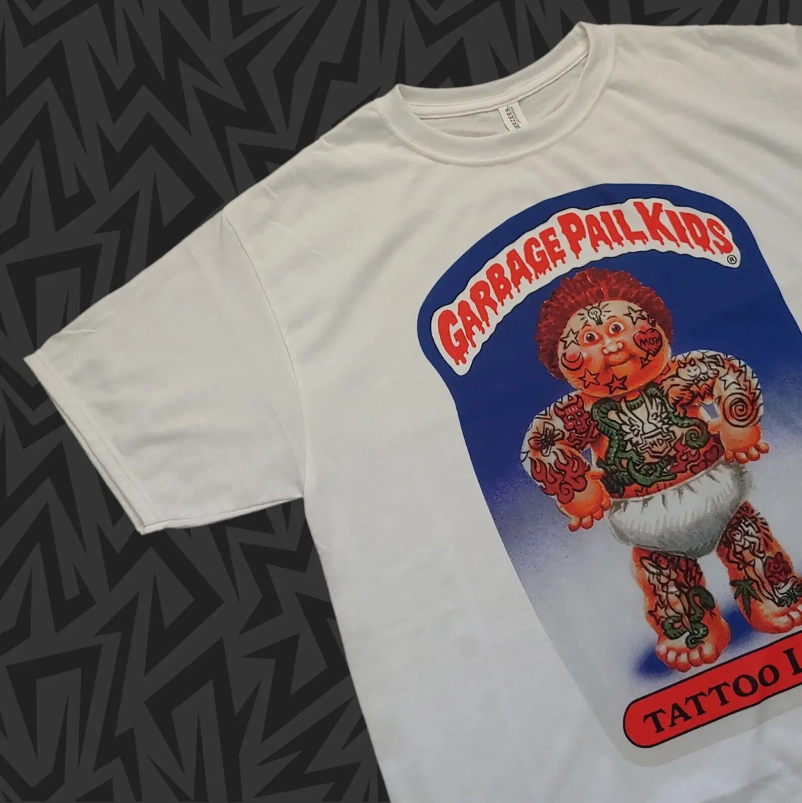 Garbage Pail Kids T-Shirt TATTOO LOU Série 2 Carte 80a gpk modifiIE modifiIS-S-2XL