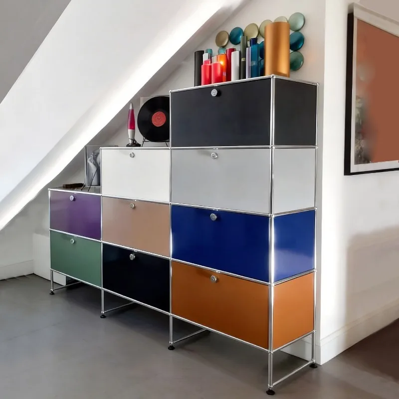 Shoe cabinet multi-color drawer storage large capacity module combination locker